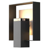 Hubbardton Forge Coastal Black Coastal Burnished Steel Clear Glass (Zm) Shadow Box Outdoor Sconce