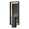 Hubbardton Forge Coastal Black Coastal Black Clear Glass (Zm) Shadow Box Large Outdoor Sconce