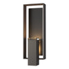 Hubbardton Forge Coastal Dark Smoke Coastal Black Clear Glass (Zm) Shadow Box Large Outdoor Sconce