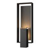 Hubbardton Forge Coastal Black Coastal Natural Iron Clear Glass (Zm) Shadow Box Large Outdoor Sconce