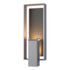 Hubbardton Forge Coastal Burnished Steel Coastal Natural Iron Clear Glass (Zm) Shadow Box Large Outdoor Sconce