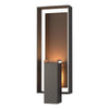 Hubbardton Forge Coastal Dark Smoke Coastal Bronze Clear Glass (Zm) Shadow Box Large Outdoor Sconce