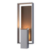 Hubbardton Forge Coastal Burnished Steel Coastal Bronze Clear Glass (Zm) Shadow Box Large Outdoor Sconce