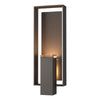 Hubbardton Forge Coastal Dark Smoke Coastal Dark Smoke Clear Glass (Zm) Shadow Box Large Outdoor Sconce