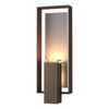 Hubbardton Forge Coastal Bronze Coastal Burnished Steel Clear Glass (Zm) Shadow Box Large Outdoor Sconce