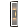 Hubbardton Forge Coastal Black Coastal Natural Iron Clear Glass (Zm) Shadow Box Tall Outdoor Sconce