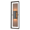 Hubbardton Forge Coastal Black Coastal Bronze Clear Glass (Zm) Shadow Box Tall Outdoor Sconce