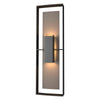 Hubbardton Forge Coastal Black Coastal Dark Smoke Clear Glass (Zm) Shadow Box Tall Outdoor Sconce