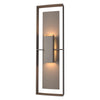 Hubbardton Forge Coastal Dark Smoke Coastal Dark Smoke Clear Glass (Zm) Shadow Box Tall Outdoor Sconce