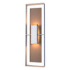 Hubbardton Forge Coastal Burnished Steel Coastal Bronze Clear Glass (Zm) Shadow Box Tall Outdoor Sconce