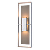 Hubbardton Forge Coastal Burnished Steel Coastal Dark Smoke Clear Glass (Zm) Shadow Box Tall Outdoor Sconce