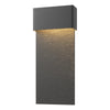 Hubbardton Forge Coastal Black Coastal Black Stratum Large Dark Sky Friendly Led Outdoor Sconce