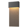 Hubbardton Forge Coastal Black Coastal Dark Smoke Stratum Large Dark Sky Friendly Led Outdoor Sconce