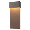 Hubbardton Forge Coastal Dark Smoke Coastal Bronze Stratum Large Dark Sky Friendly Led Outdoor Sconce