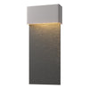 Hubbardton Forge Coastal Burnished Steel Coastal Black Stratum Large Dark Sky Friendly Led Outdoor Sconce