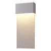 Hubbardton Forge Coastal Burnished Steel Coastal Burnished Steel Stratum Large Dark Sky Friendly Led Outdoor Sconce