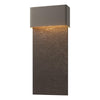 Hubbardton Forge Coastal Dark Smoke Coastal Oil Rubbed Bronze Stratum Large Dark Sky Friendly Led Outdoor Sconce