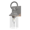 Hubbardton Forge Coastal Burnished Steel Clear Glass (Zm) Cavo Outdoor Wall Sconce