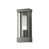 Hubbardton Forge Coastal Burnished Steel Seeded Clear Glass (Ii) Portico Small Outdoor Sconce