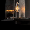 Hubbardton Forge Coastal Black Translucent Vintage Platinum Clear Glass (Zm) Kingston Outdoor Medium Sconce