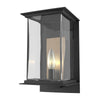 Hubbardton Forge Coastal Black Translucent Soft Gold Clear Glass (Zm) Kingston Outdoor Medium Sconce