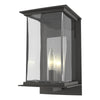 Hubbardton Forge Coastal Natural Iron Translucent Vintage Platinum Clear Glass (Zm) Kingston Outdoor Medium Sconce