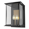 Hubbardton Forge Coastal Black Translucent Soft Gold Clear Glass (Zm) Kingston Outdoor Large Sconce