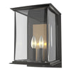 Hubbardton Forge Coastal Natural Iron Translucent Soft Gold Clear Glass (Zm) Kingston Outdoor Large Sconce