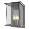 Hubbardton Forge Coastal Burnished Steel Translucent Vintage Platinum Clear Glass (Zm) Kingston Outdoor Large Sconce