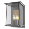 Hubbardton Forge Coastal Burnished Steel Translucent Soft Gold Clear Glass (Zm) Kingston Outdoor Large Sconce