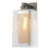 Hubbardton Forge Coastal Dark Smoke Coastal Silver Clear Glass (Zm) Polaris Outdoor Large Sconce