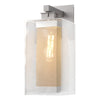 Hubbardton Forge Coastal Burnished Steel Coastal Silver Clear Glass (Zm) Polaris Outdoor Large Sconce