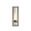 Hubbardton Forge Coastal Burnished Steel Opal Glass (Gg) Rook Small Outdoor Sconce