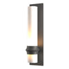 Hubbardton Forge Coastal Natural Iron Opal Glass (Gg) Rook Outdoor Sconce