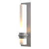 Hubbardton Forge Coastal Burnished Steel Opal Glass (Gg) Rook Outdoor Sconce