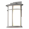 Hubbardton Forge Coastal Burnished Steel Opal Glass (Gg) Province Outdoor Sconce