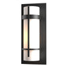 Hubbardton Forge Coastal Black Opal Glass (Gg) Banded Small Outdoor Sconce