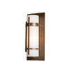 Hubbardton Forge Coastal Bronze Opal Glass (Gg) Banded Small Outdoor Sconce