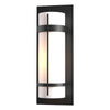 Hubbardton Forge Coastal Black Opal Glass (Gg) Banded Large Outdoor Sconce