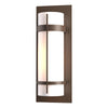 Hubbardton Forge Coastal Bronze Opal Glass (Gg) Banded Large Outdoor Sconce