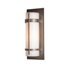 Hubbardton Forge Coastal Dark Smoke Opal Glass (Gg) Banded Large Outdoor Sconce