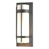 Hubbardton Forge Coastal Natural Iron Opal Glass (Gg) Banded Extra Large Outdoor Sconce