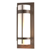 Hubbardton Forge Coastal Bronze Opal Glass (Gg) Banded Extra Large Outdoor Sconce