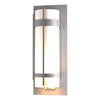 Hubbardton Forge Coastal Burnished Steel Opal Glass (Gg) Banded Extra Large Outdoor Sconce