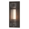 Hubbardton Forge Coastal Dark Smoke Seeded Glass With Opal Diffuser (Zs) Torch Outdoor Sconce