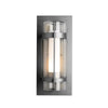 Hubbardton Forge Coastal Burnished Steel Seeded Glass With Opal Diffuser (Zs) Torch Outdoor Sconce