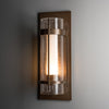 Hubbardton Forge Coastal Bronze Seeded Glass With Opal Diffuser (Zs) Torch Large Outdoor Sconce