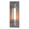 Hubbardton Forge Coastal Burnished Steel Seeded Glass With Opal Diffuser (Zs) Torch Large Outdoor Sconce