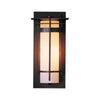 Hubbardton Forge Coastal Natural Iron Opal Glass (Gg) Banded With Top Plate Small Outdoor Sconce