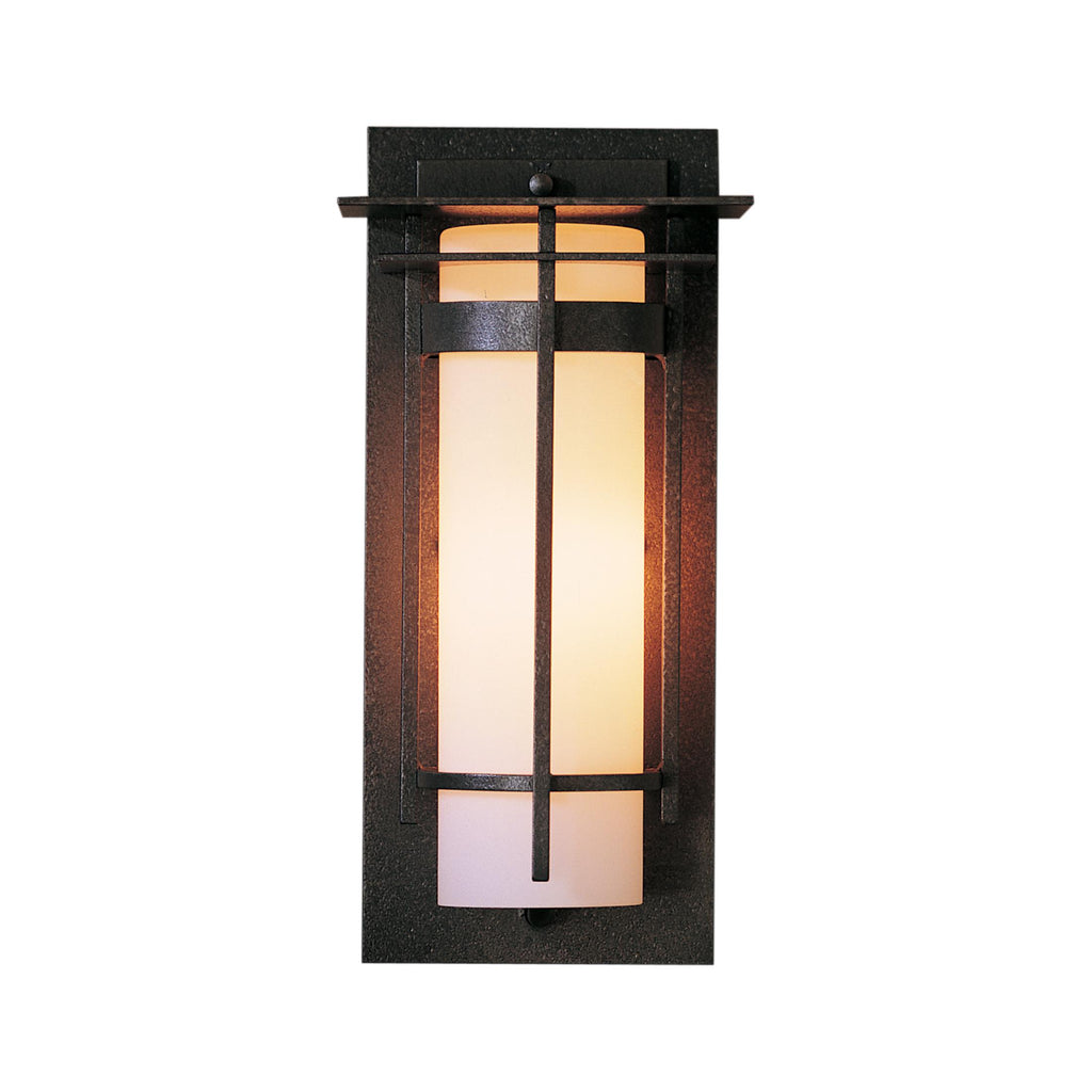 Hubbardton Forge Banded with Top Plate Small Outdoor Sconce